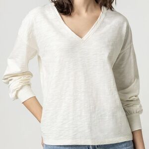 Lilla | P  V Neck Cotton Knit Top White Shirt Blouse
Quiet Luxury Neiman Marcus